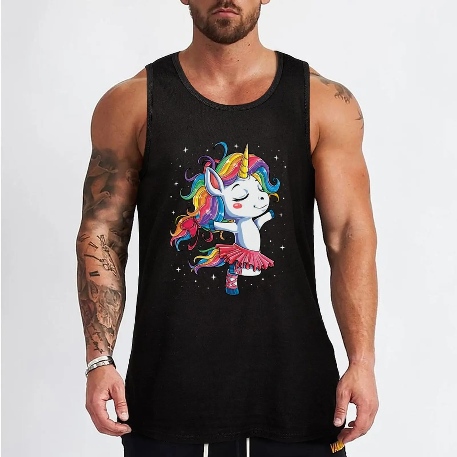Ballet Dancer Unicorn T shirt Kids Girls Rainbow Ballerina Gifts Party Men Women Tank Top vests for men Bodybuilding shirt
