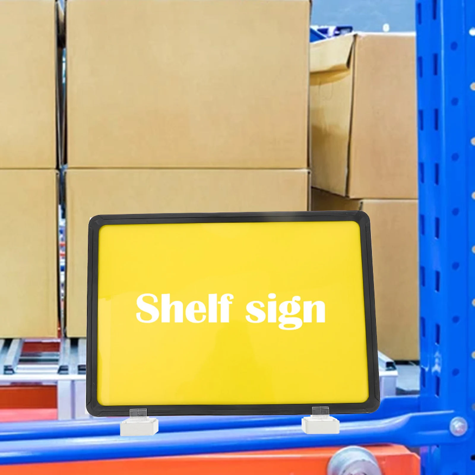 

2pcs Magnetic Price Tags Reusable Strong Smooth Surface Stick on Iron Retail Store Sign Holders Boards for Merchandise