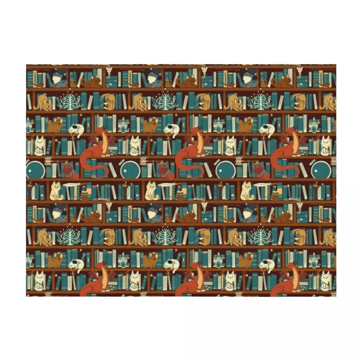 

Library of the Ring Throw Blanket Soft Plush Plaid Single Decorative Beds Soft Big Blankets