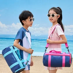 Multi-function Clothes Travel Duffels Bag Dry Wet Separation Children Swimming Storage Waterproof Cylindrical Fitness Handbag