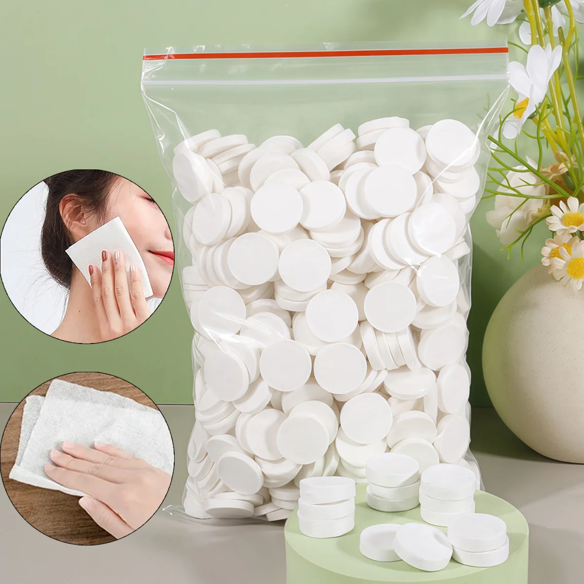 50/100 Toallas Comprimidas Portátiles para Camping, Toallas Absorbentes para Lavado Facial, Tamaño Viaje, Suministros Tácticos para Camping, Desechables