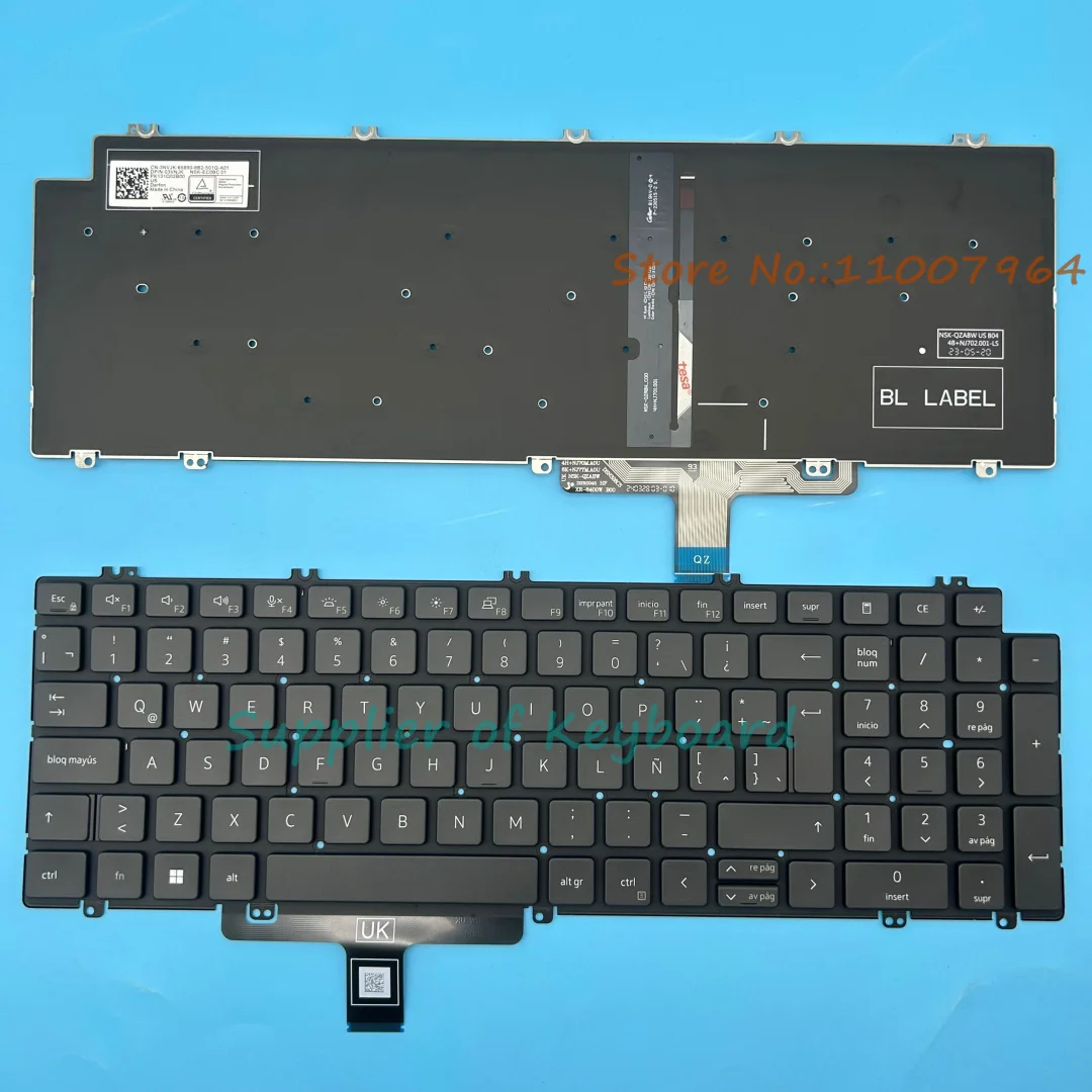 

Новая латинская испанская клавиатура для ноутбука DELL Latitude 5520 5521 5530 5531 Precision 3560 3561 3570 3571