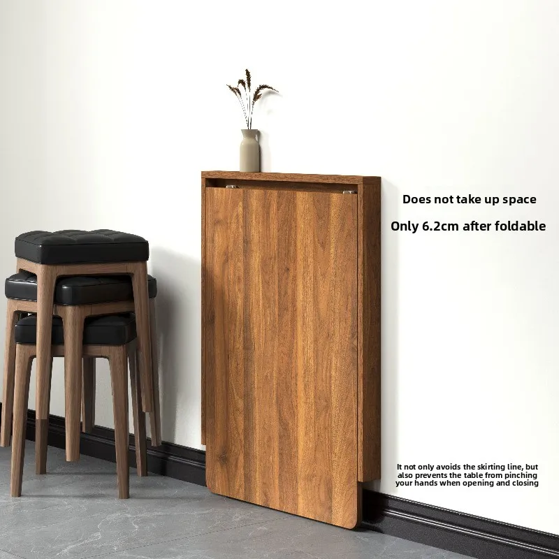Wall Mount Folding Table Space Saving Office Desk Ultra Thin Hidden Vanity Table MultiFunctional Flip