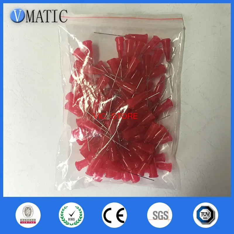 Free Shipping 100Pcs 25G 1'' Inch Dispensing Needles And Tips