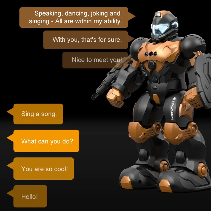 Giocattolo robot telecomandato intelligente Programmazione Controllo vocale Dual Mode Gesto LED Giocattolo robot da ballo per bambini Regali per adulti