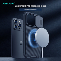 NILLKIN for MagSafe for iPhone 14 Pro /Pro Max Silky Magnetic Case Slide Camera Soft Silicone Back Cover for iPhone 14 /14 Plus