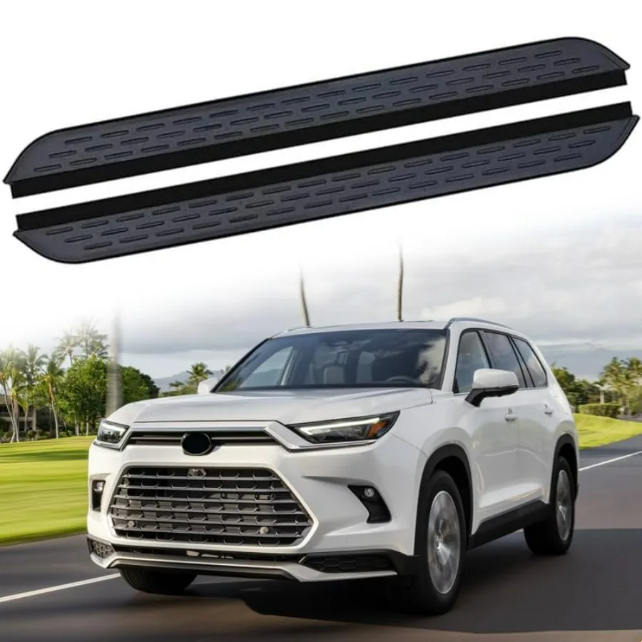 

2Pcs Running Boards Side Steps Pedal Nerf Bars Fits for Grand Highlander 2024 2025 2026 Black Aluminum Alloy Rugged Design wit