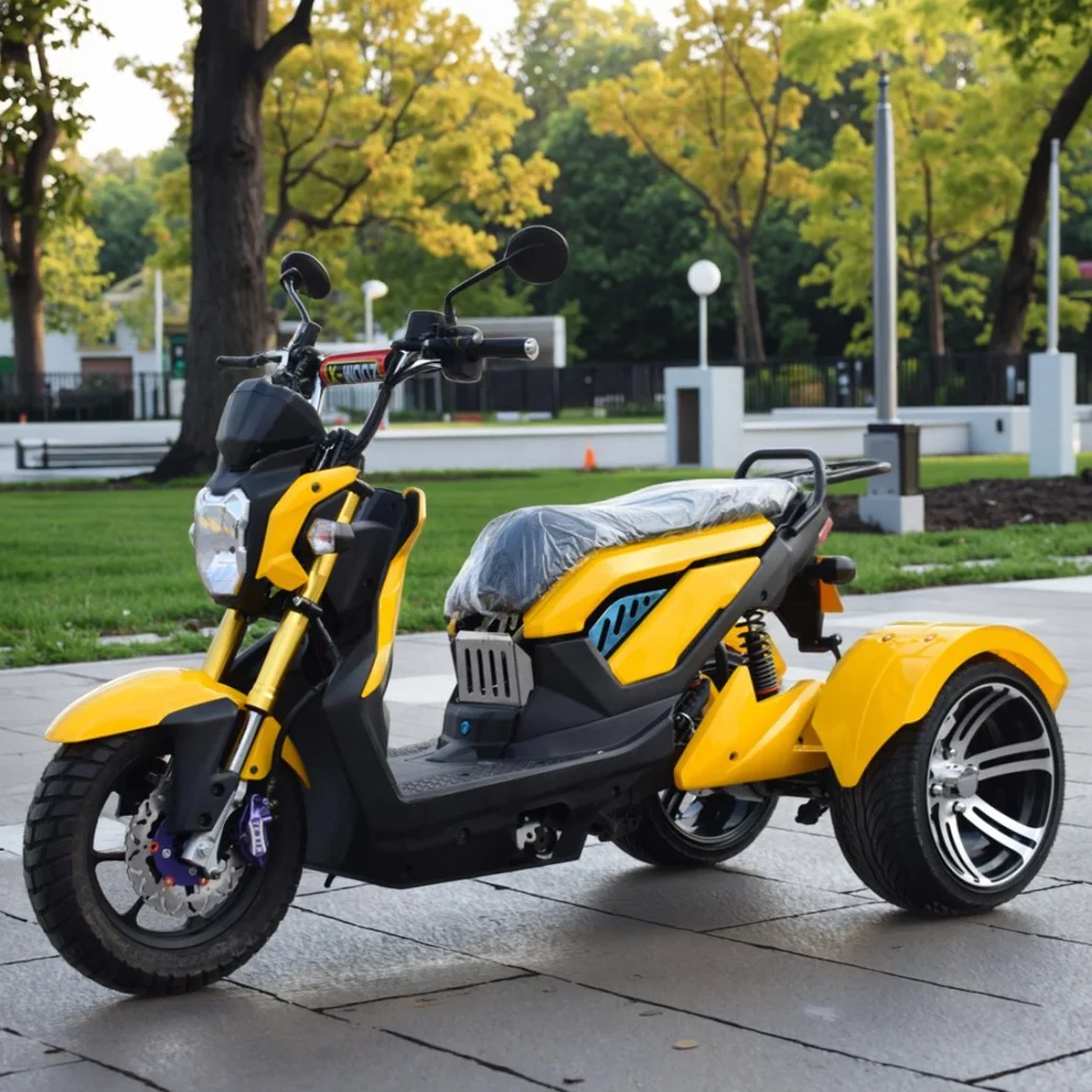 72V Elektrisches 3-Rad 2-Sitzer Dreirad-Roller mit Offener Karosserie, Hochgeschwindigkeits-1500W Leistungsstarkes Design, Scheibenbremsen, CE-Zertifiziert