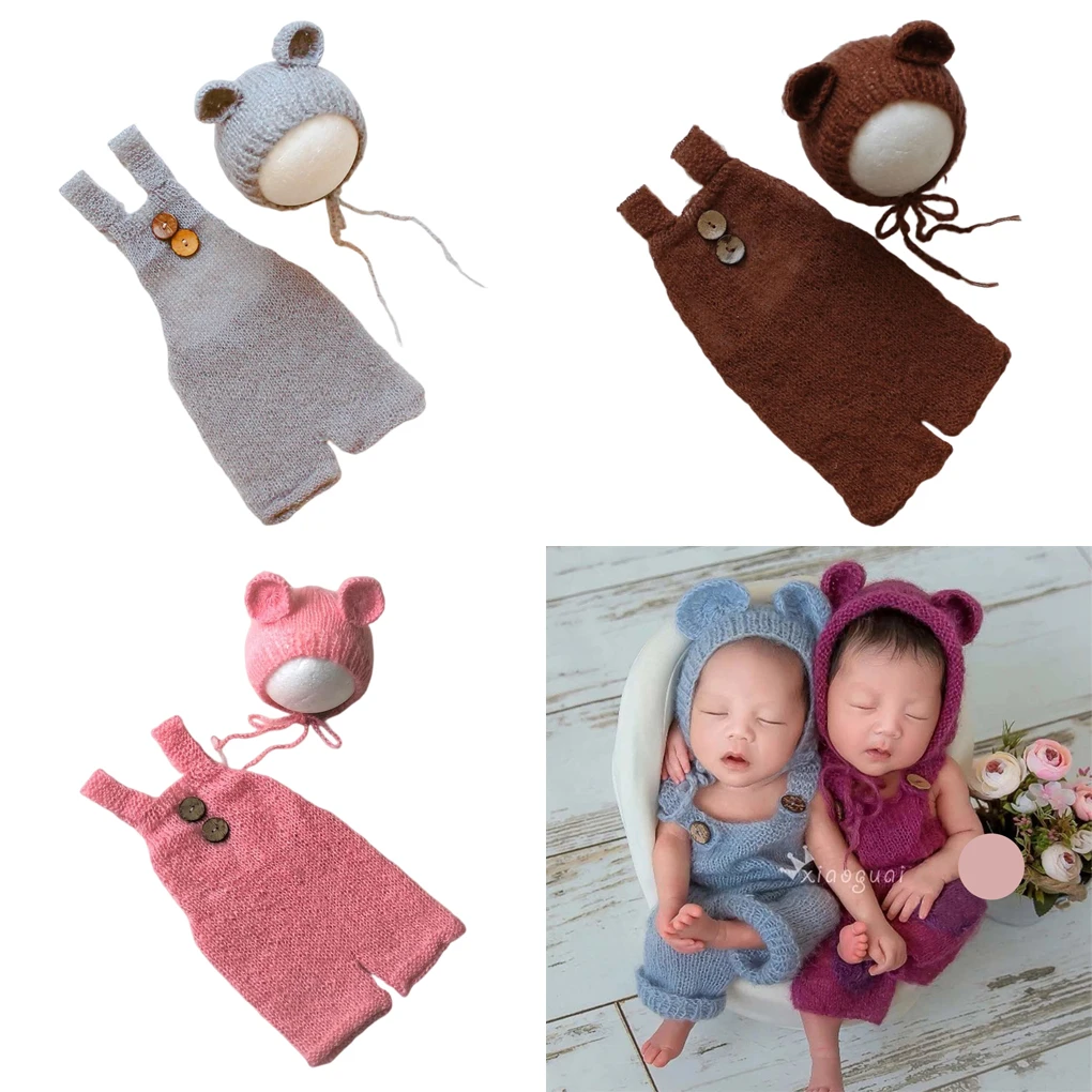 ple Design Adorable Baby Knitted Jumpsuit Set Newborn Boys Girls Bodysuit Babyshower Party Photography Prop Gift