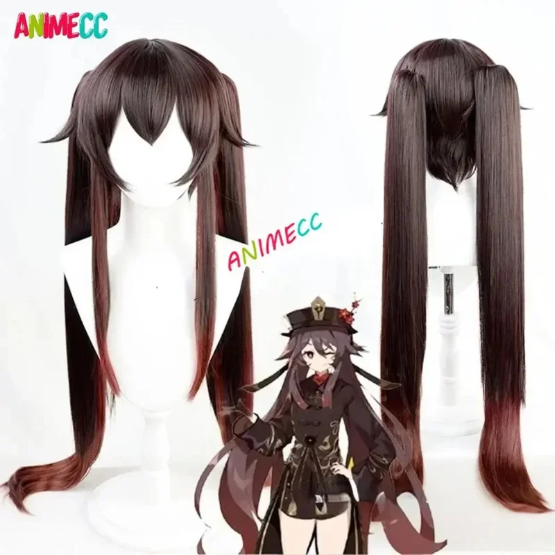 Bear's Den GenshinImpact Hutao Parrucca Cosplay Gioco Anime Hu Tao Stile Cinese Costume Puntelli Cappello di Halloween Accessori Chr Nuovo 2025