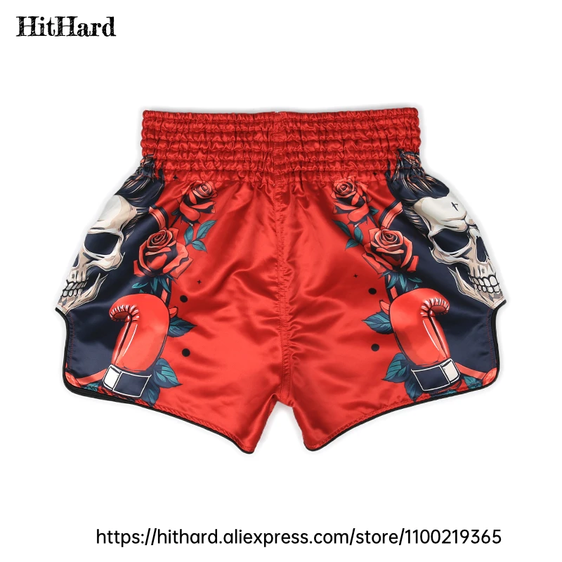 الملاكمة التايلاندية السراويل تايلاند سراويل ملاكمة الطفل الرجال النساء رياضة فنون الدفاع عن النفس والعتاد الجمجمة التسامي تصارع القتال كيك بوكسينغ السراويل #4