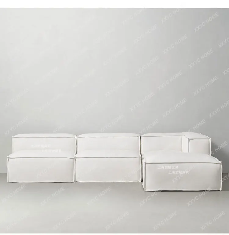 XX  LX modern modular sofa free combination linen fabric tofu square complete sofa