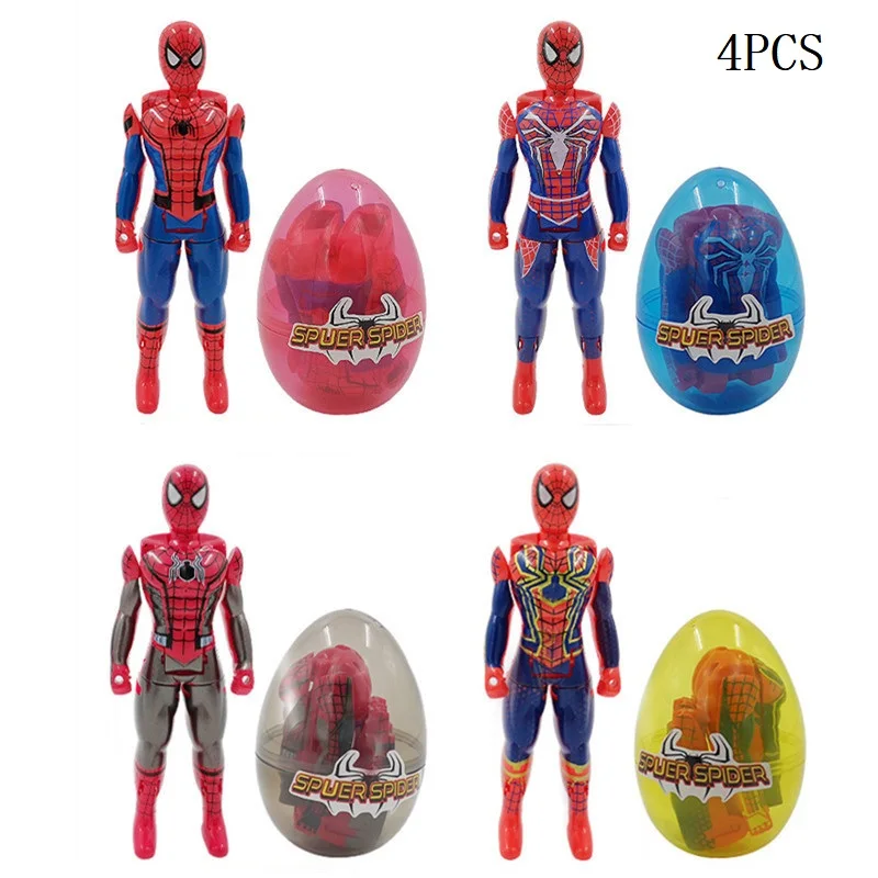 4 قطعة لعب أعجوبة المنتقمون الرجل العنكبوت الرجل الحديدي ثور هالك كابتن أمريكا تشوه البيض لعب للأطفال هدية تحويل اللعب #6
