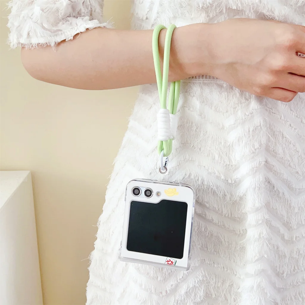 LUSHUO-funda de teléfono para Samsung Galaxy Z Flip 5, carcasa de leopardo de cuero con cordón para Z Flip5 ZFlip5 ZFlip 5