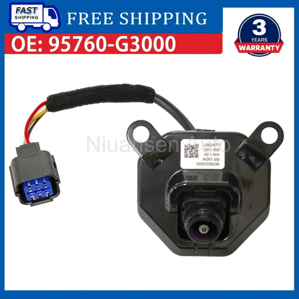95760-G3000 95760G3000 Cámara de Visión Trasera para Auto, Cámara de Reversa para Estacionamiento, para Hyundai I30 Elantra 2017, Accesorios para Auto