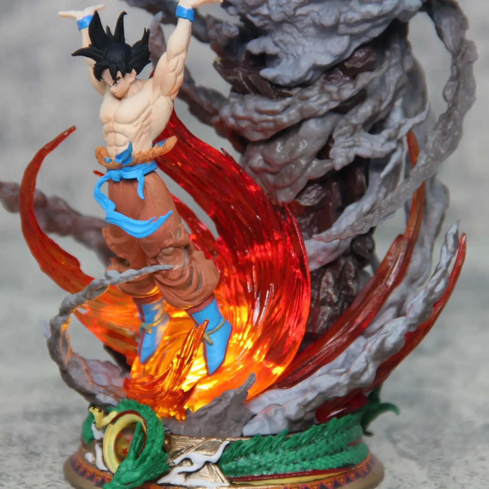 Figura de acción de Dragon Ball Goku, modelo de colección de Pvc Gk, Super Spirit Bomb, Son Goku, regalos de juguetes, 23cm