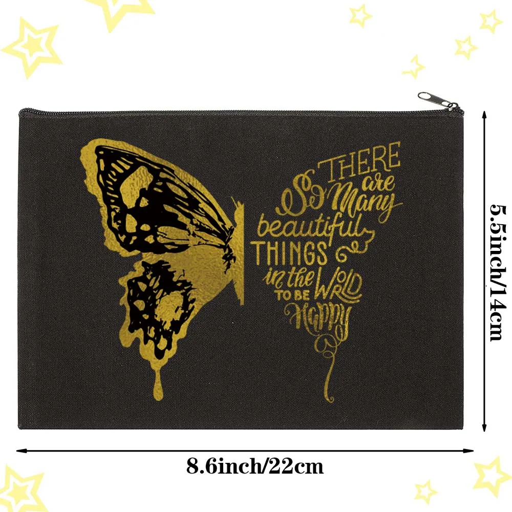 Bridesmaid Fashion Cosmetic Bag Theme Party Sundries Cosmetics Storage Bags Butterfly Print Series Can Be Washed and Reused