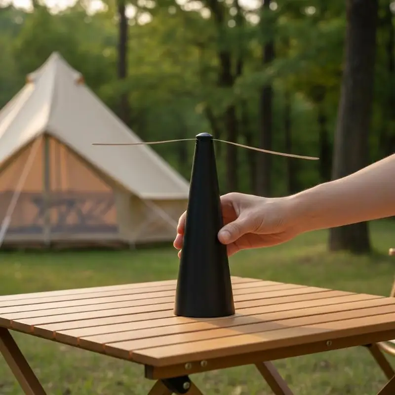 Handy Desktop Bug Repelling Fan Smooth and Silent for Peaceful Outdoor Dining