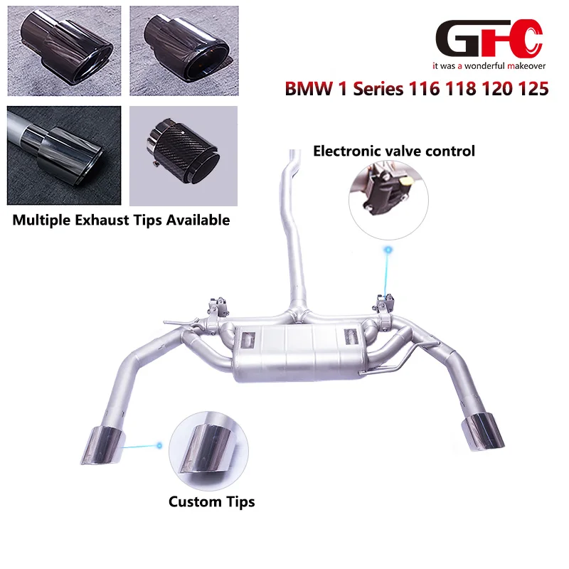 Suitable for BMW 118i 120i 1.5T b38 125i 2.0T b48 f52 high-performance exhaust pipe Catback Valvetronic exhaust system muffler