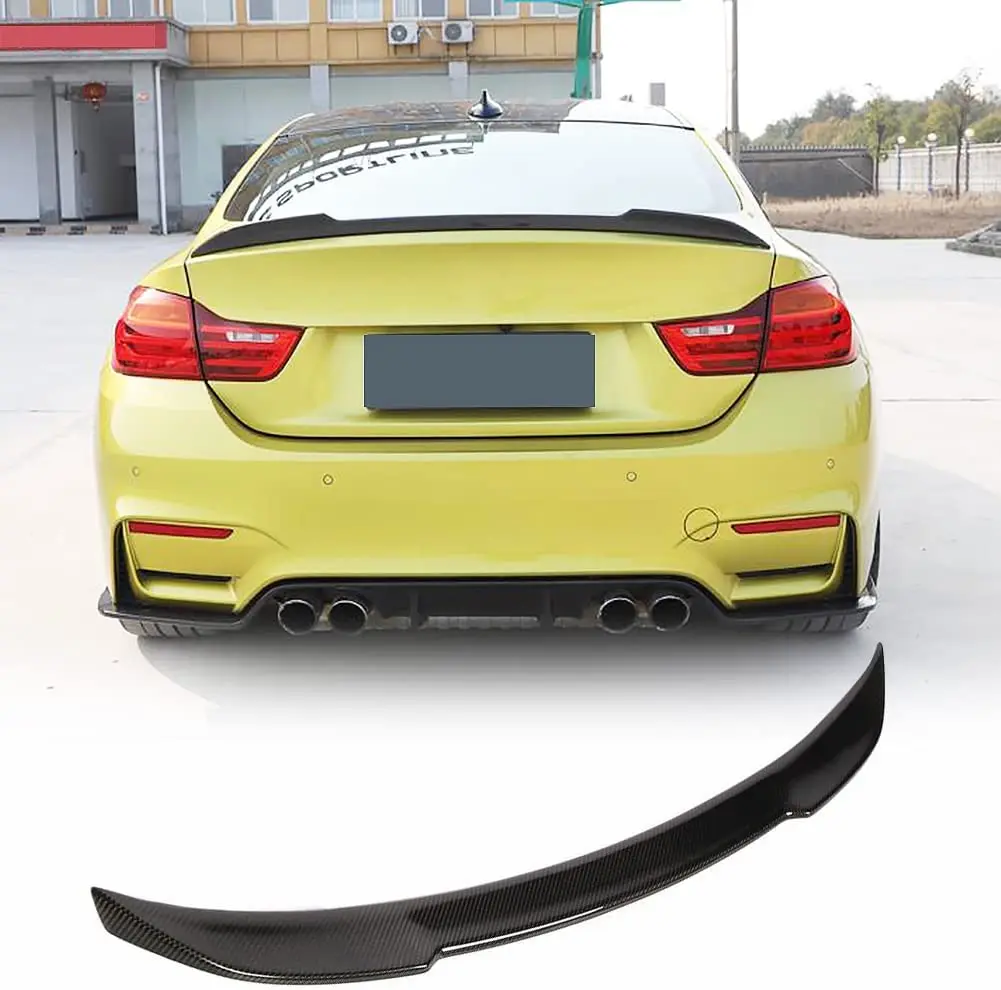 For BMW F82 M4 Coupe 2015 - 2018 Carbon Fiber Rear Trunk Lip Spoiler Wing