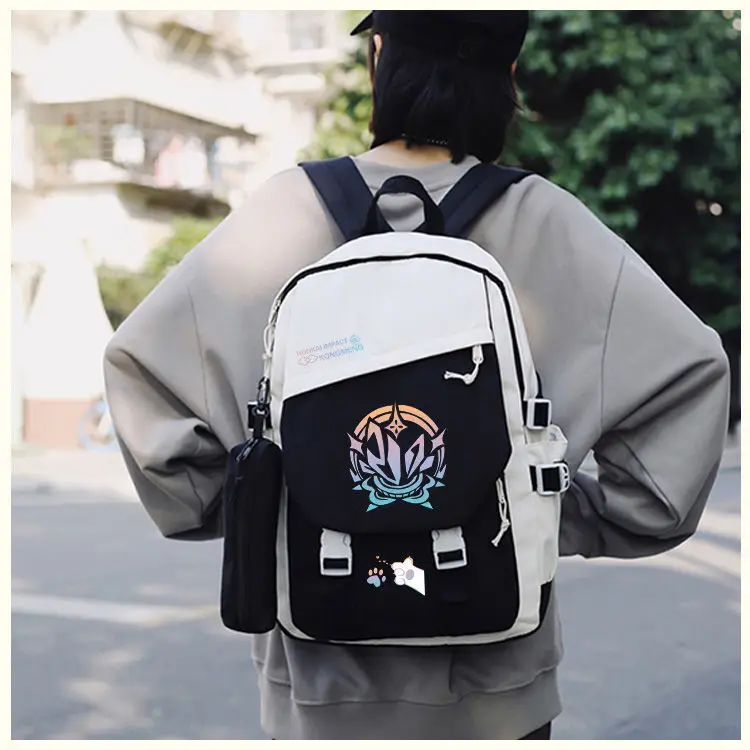 Honkai Impact 3 Boys Girls, Ins Style Korean Version New Backpack For Elementary And Middle School Students, Co-Branded Large An