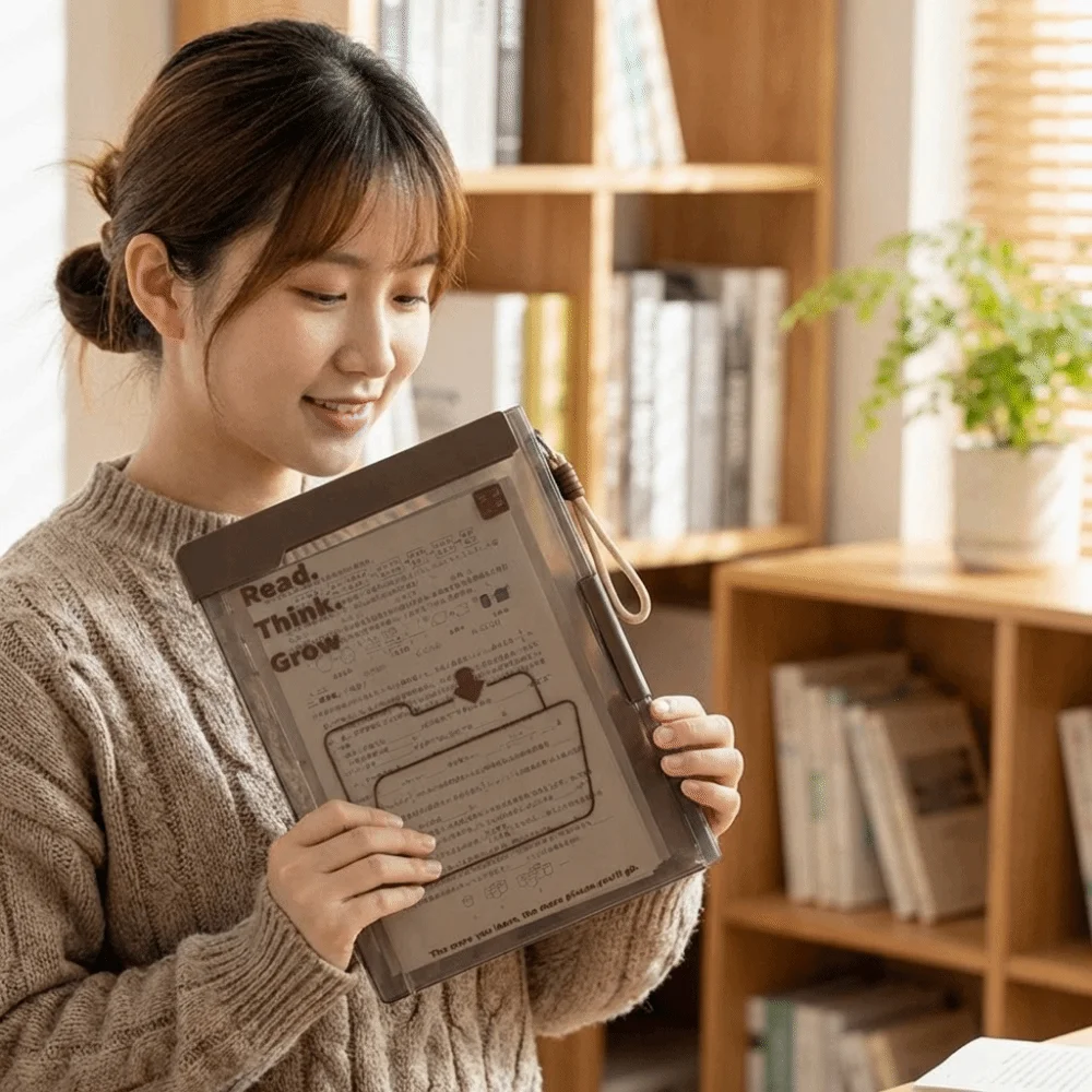 thickened-pp-document-folder-heavy-duty-impact-resistant-document-holder-large-capacity-with-metal-clip-file-organizer-home