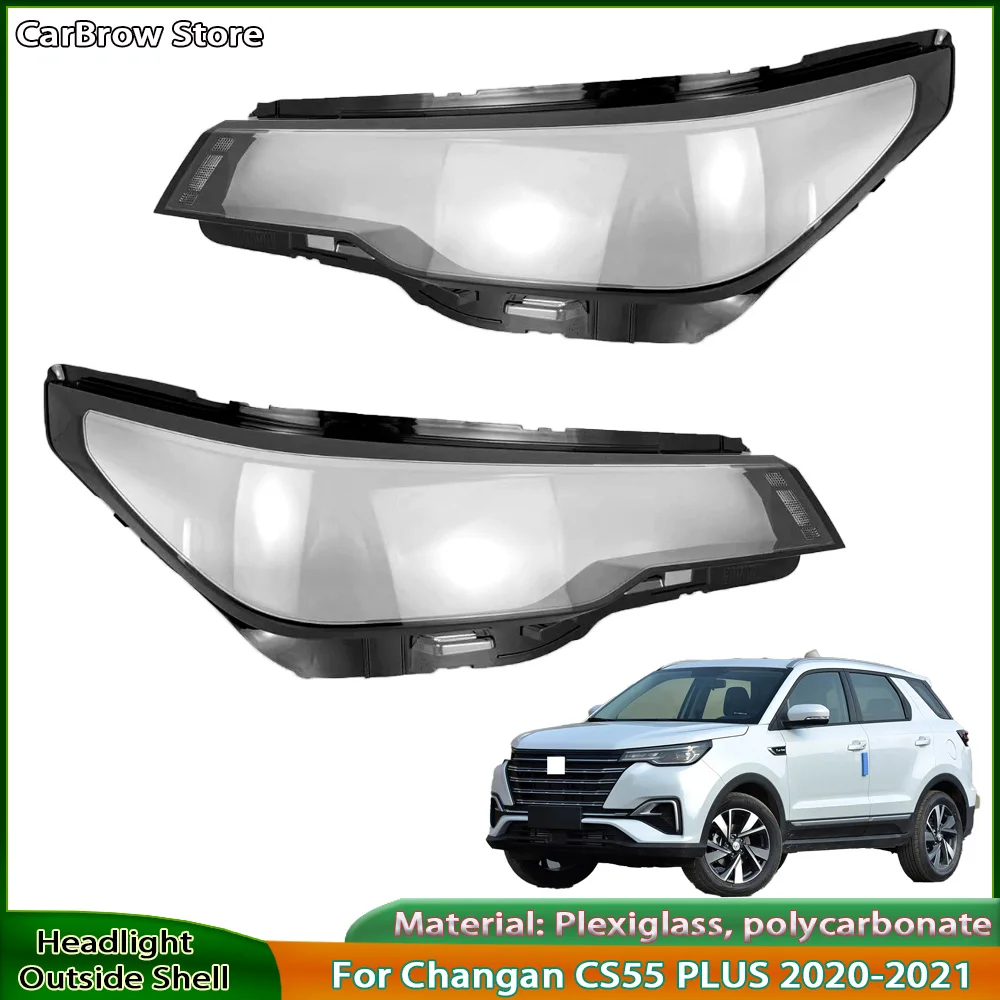 

Headlight Lens Cover Front Light Assembly Protective Case For Changan CS55 PLUS 2020-2021 Automotive Headlamp Reflector Housing
