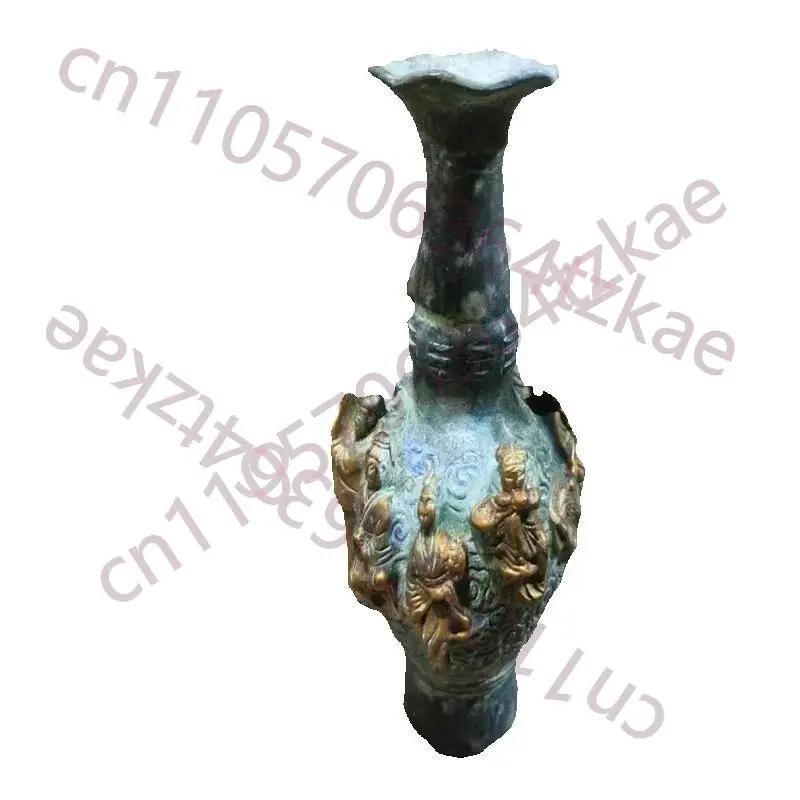 

Китайская старинная бронзовая статуя из коллекции FOLK, старинная ваза, позолоченная статуя Восьми Бессмертных.