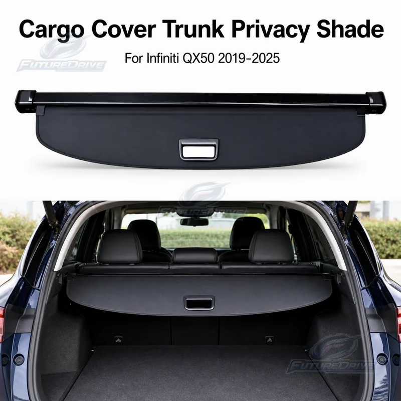 Cargo Cover Trunk Privacy Shade Rear Security Partition Anti-Theft Shield Retractable Organizer for For Infiniti QX50 2019-2025
