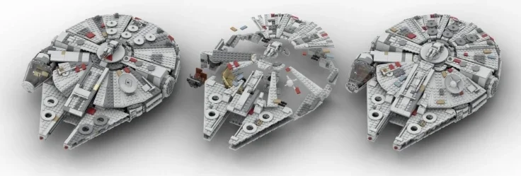 

375pcs Moc Millennium Falcon Ship Expansion Packs MOD Compatible 75257 Stars Fighter Model Building Blocks Kit Kid Toys