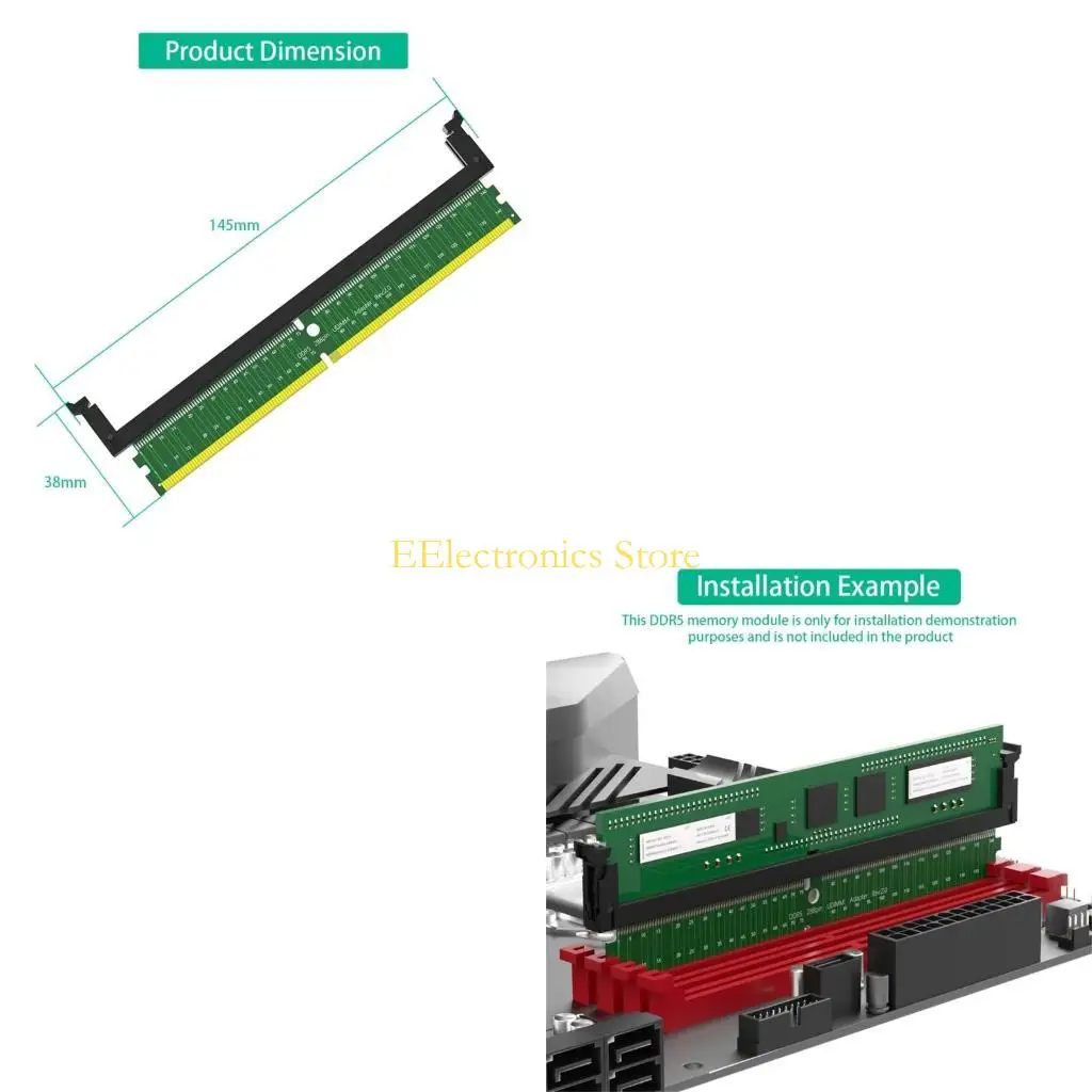 

B03C DDR5 UDIMM 288-контактный разъем для адаптера слота SO DDR5, тестовая защитная карта с короткими защелками
