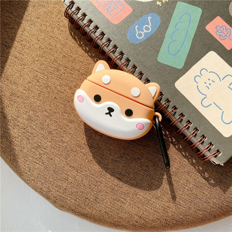 Симпатичный милый чехол Shiba Inu с рисунком Kawaii для Airpods Pro 1, 2, поколения, силиконовый чехол для Apple Airpods 4 3 2 Gen Shell