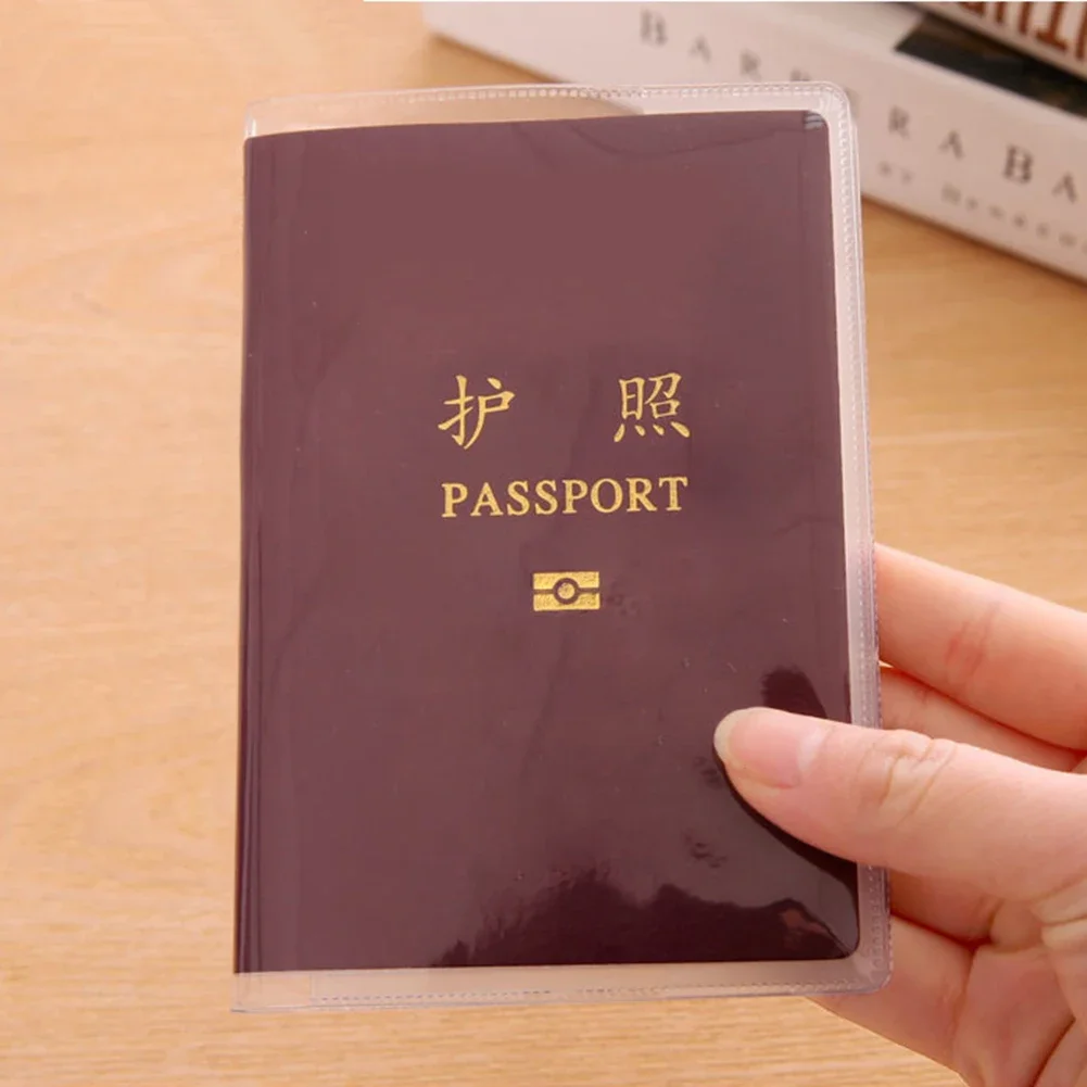 1PC Transparent PVC Passport Protecting Cover ID Card Cover Plain Waterproof Frosted Clear Passport Holder Travel Accessories