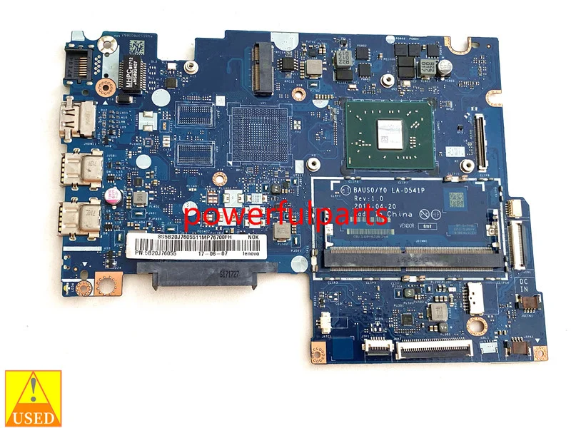 

For Yoga 500-14ACZ Motherboard BAUS0 LA-D541P A9-9410 CPU On-Board 5B20J76055 Working Good