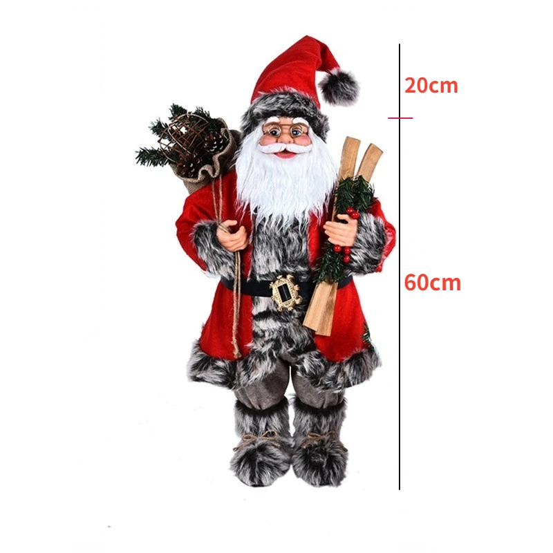 クリスマス☆赤いサンタクロースの人形 90/60 センチメートルビッグサイズクリスマス赤人形サンタクロースの