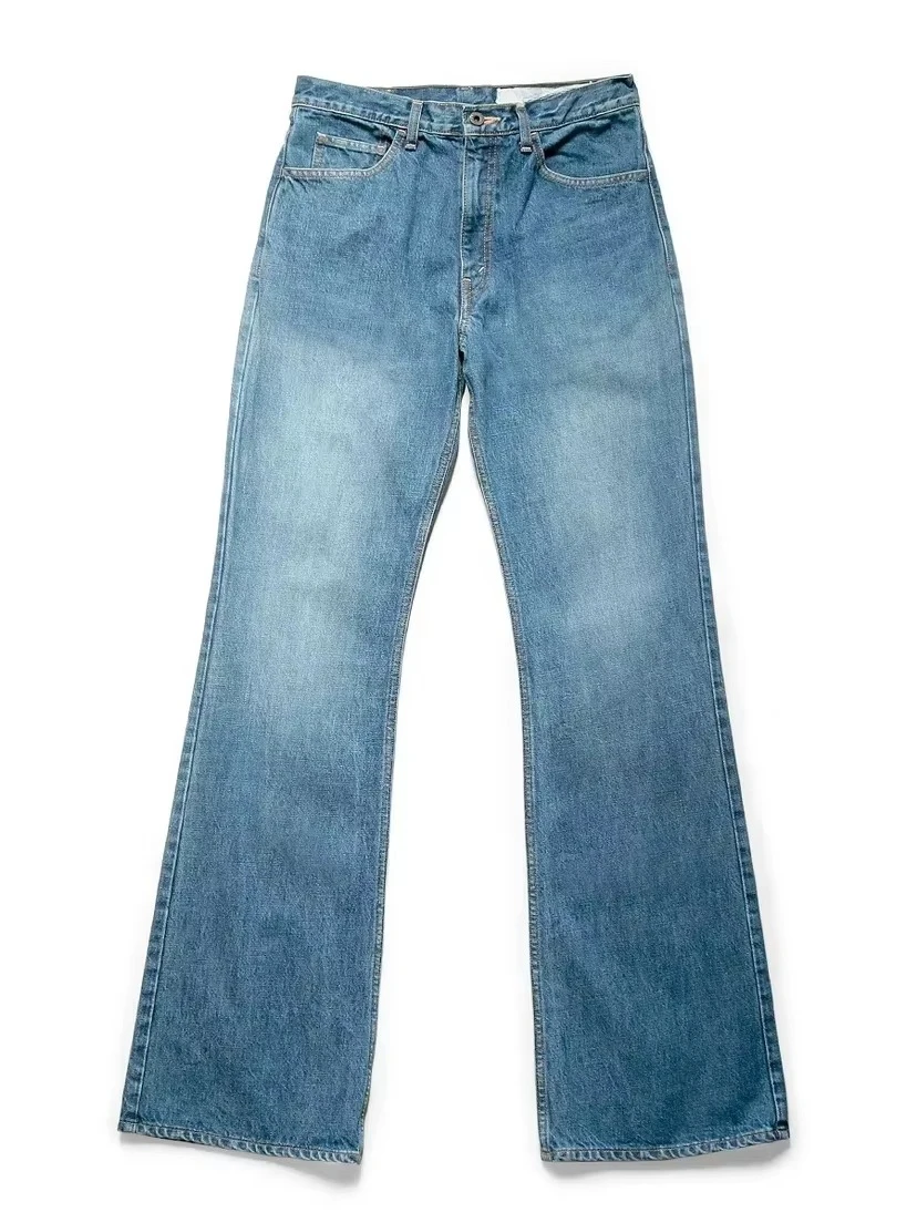 2026 New KAPL Hirata Kazuhiro New Arrival japan Style Cotton Casual Flare Light Blue Denim Jeans for Men