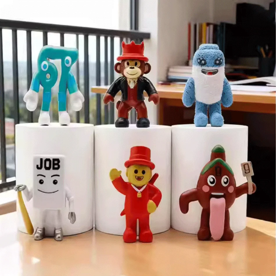 6-8 stks/set Steal a @ Brainrot-Game Beeldje Model Desktop Leuke Action Figure PVC Collectie Anime Beeldje Kawaii Model Speelgoed