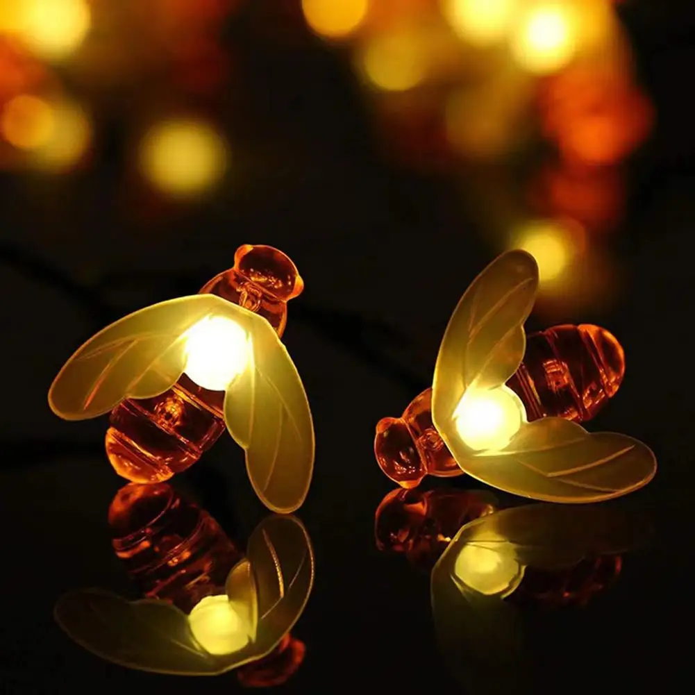 1 Set Led Solar Bee Firefly Lights Waterproof Solar Garden Lights For Outdoor Yard Patio Pathway Walkway Decoration Wholesale