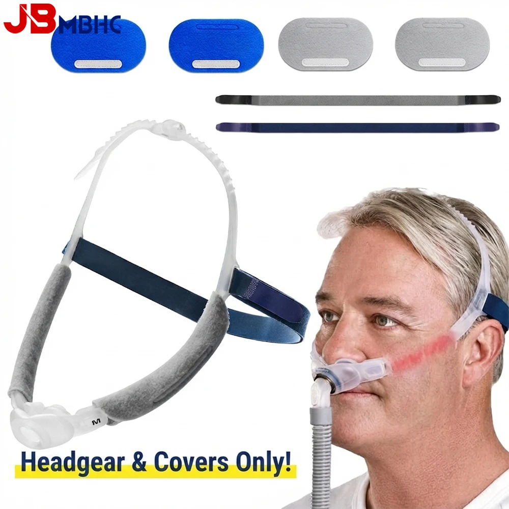 1-5PCS Replacement Headgear Straps & 2PCS Strap Covers for Swift FX Nasal Pillows Mask, Adjustable & Comfortable Headgear Strap