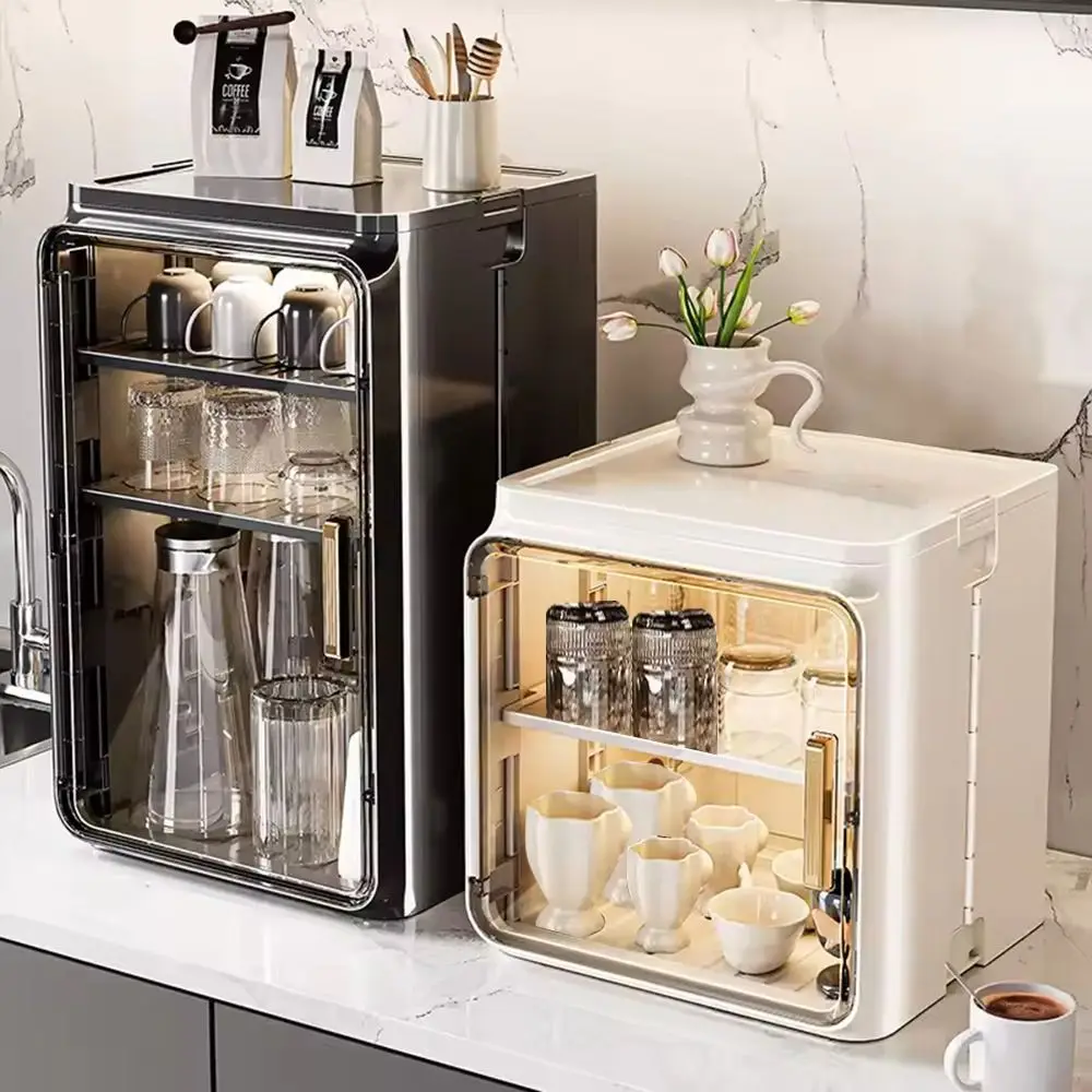 

Durable Foldable Storage Rack Dustproof Large Capacity Desktop Makeup Organizer Water Cup Holder
