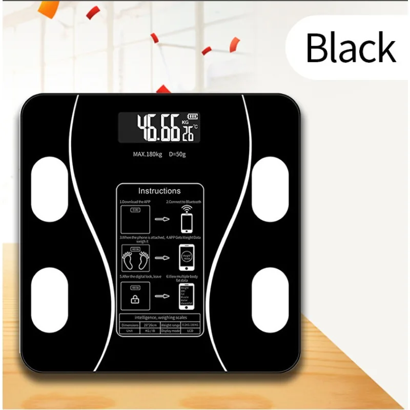 Smart Bluetooth Body Fat Scale Digital Bathroom Weight Scale Body Composition Analyzer Multi-body Data Test Multi-user APP Sync