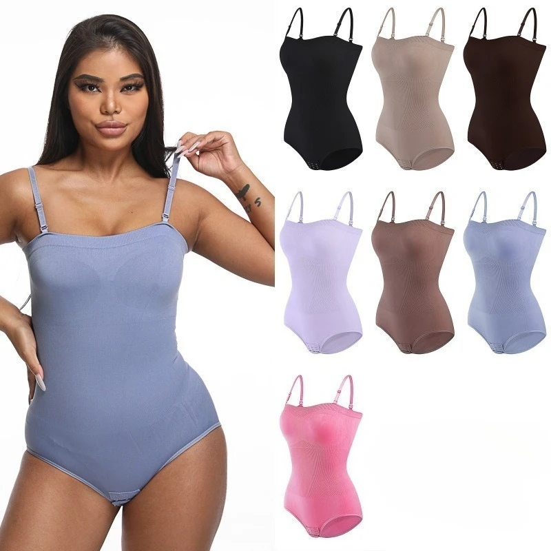 

Эластичные боди для подтяжки ягодиц для женщин, корректирующее белье для контроля живота, триммер для живота, скульптурный формирователь тела, компрессионные топы на бретелях для похудения