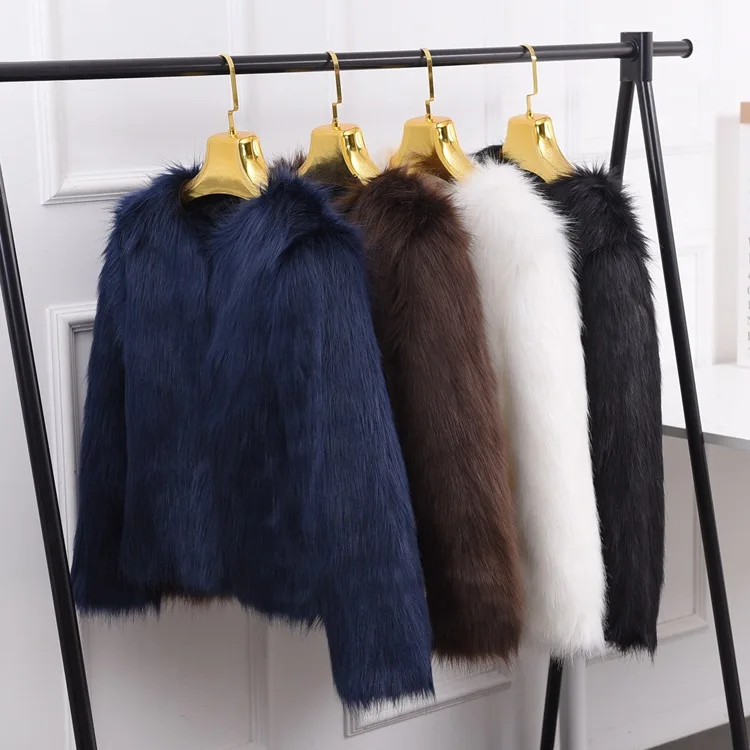 AliExpress Foreign Trade Source Fur Imitation Fur Coat Korean Version Long Fox Hair Women\'s Short Coat Manufacturer Direct Sales