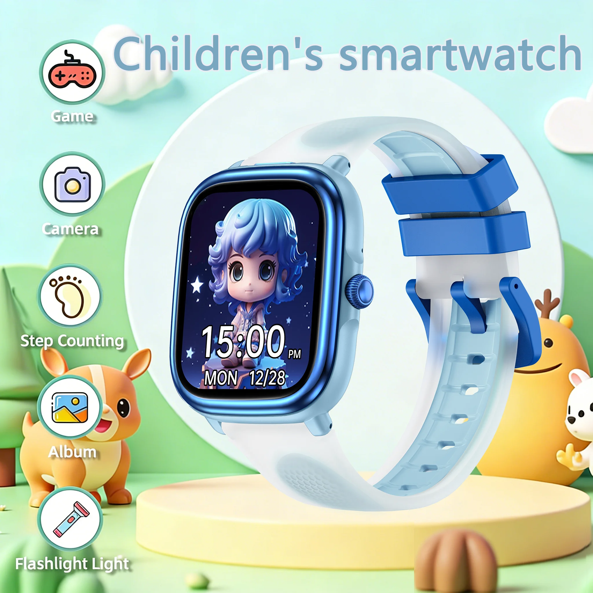 

Новые детские умные часы 2026 года с HD-сенсорным экраном, камерой, 26 играми, мониторингом сна, будильником, калькулятором – подарок на день рождения для мальчиков и девочек
