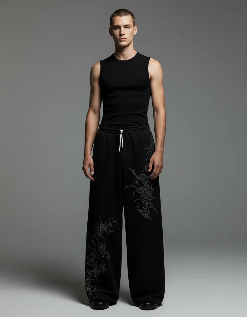 

Men's Spring Performance American Retro Gothic Style Pants - Latest Plus Size Loose, Breathable and Quick-Drying Sports Pants