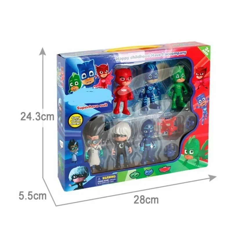 PJ Mask Toy Set Anime  Action Figure Connor Amaya Model Toys Desktop Ornament Decoration Gift Boy Girl