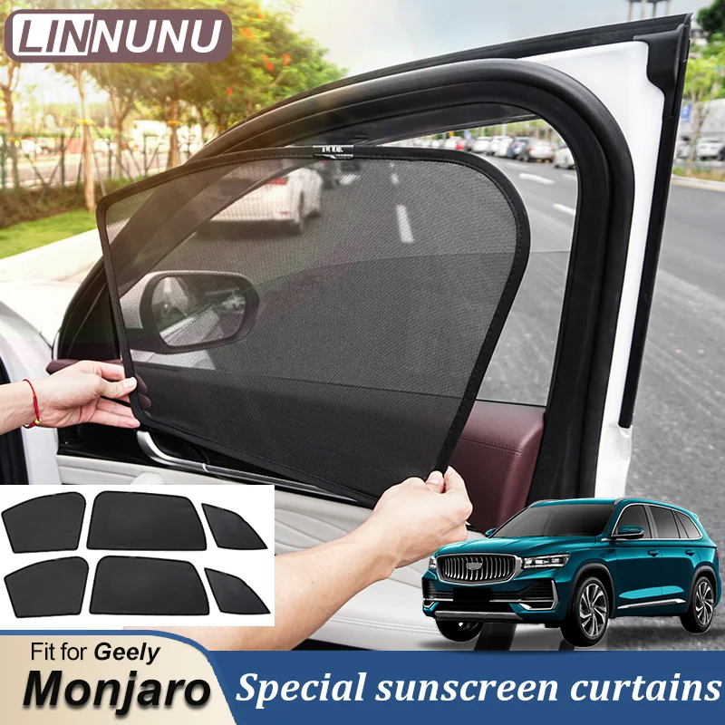 LINNUNU Fit for Gili Geely Monjaro Xingyue L Manjaro on back полусферу framed avtoshtorki автошторка Sun curtain auto magnetic