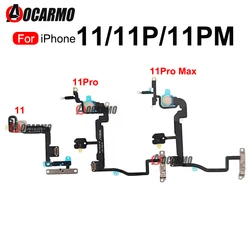 Per il iPhone 11 / 11 Pro Max /11Pro Luce del Flash Con Riduzione Del Rumore Microfono con Alimentazione On Off Flex Cable Parti di Ricambio