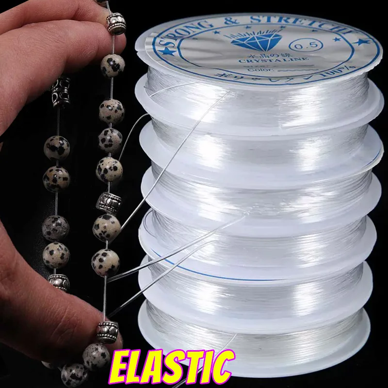 Elastic Transparent Crystal Beading Thread Cords for Jewelry Making Necklace Bracelet DIY Beads Strong String Stretch Line Rope