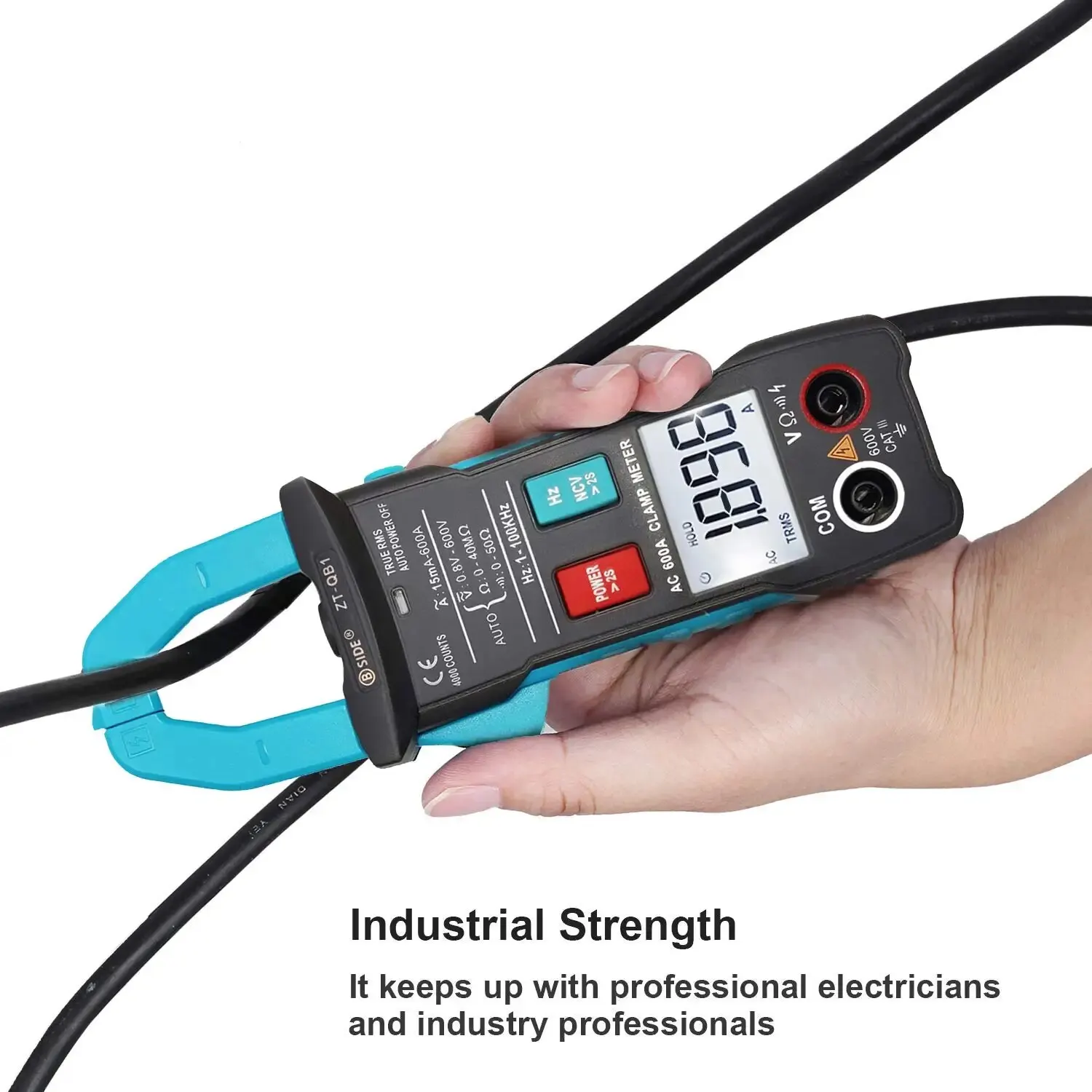 BSIDE Digital Clamp Meter AC 600A Current True RMS Ammeter Pliers Smart Auto Rang Multimeter Voltage Hz Ohm NCV Tester